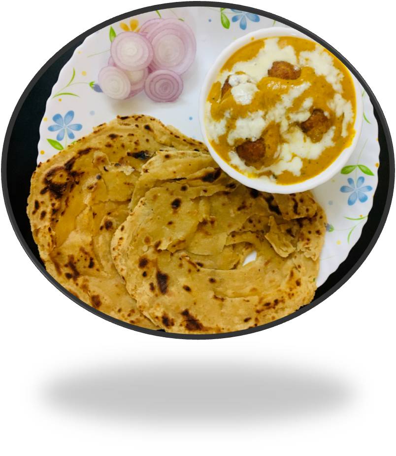 Malai Kofta with Homemade Lachcha Paratha